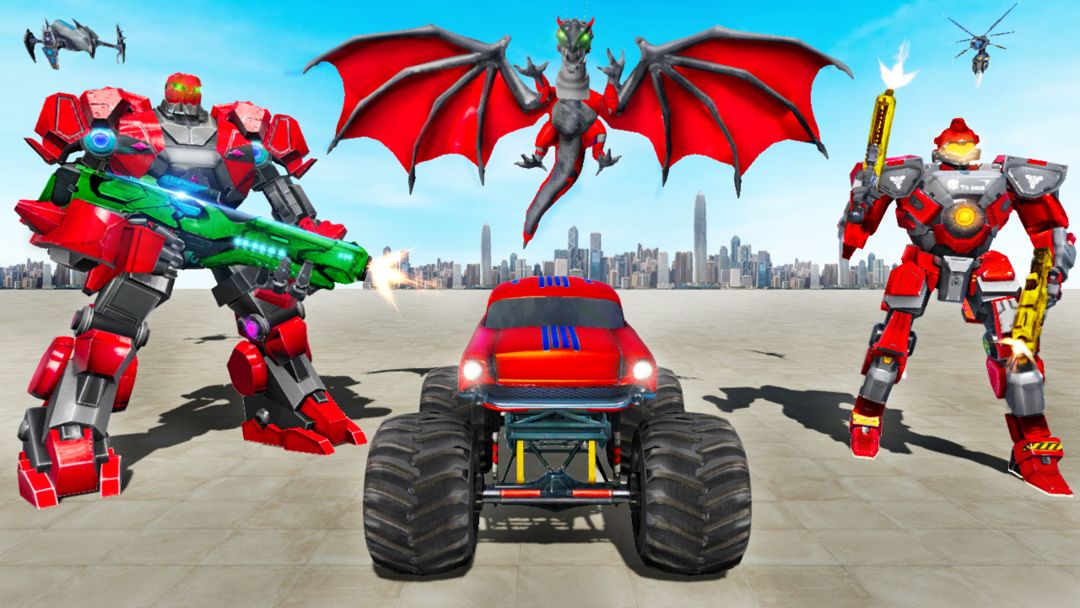 Perang robot truk monster –Game robot naga screenshot game