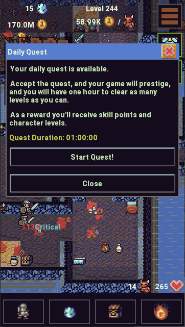 Impossible Dungeon Game Screenshot