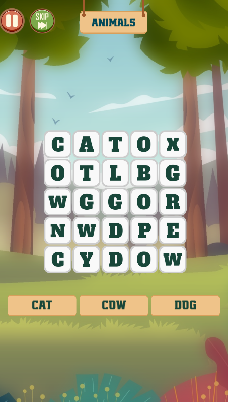 Captura de Tela do Jogo Hidden Words - Word Search