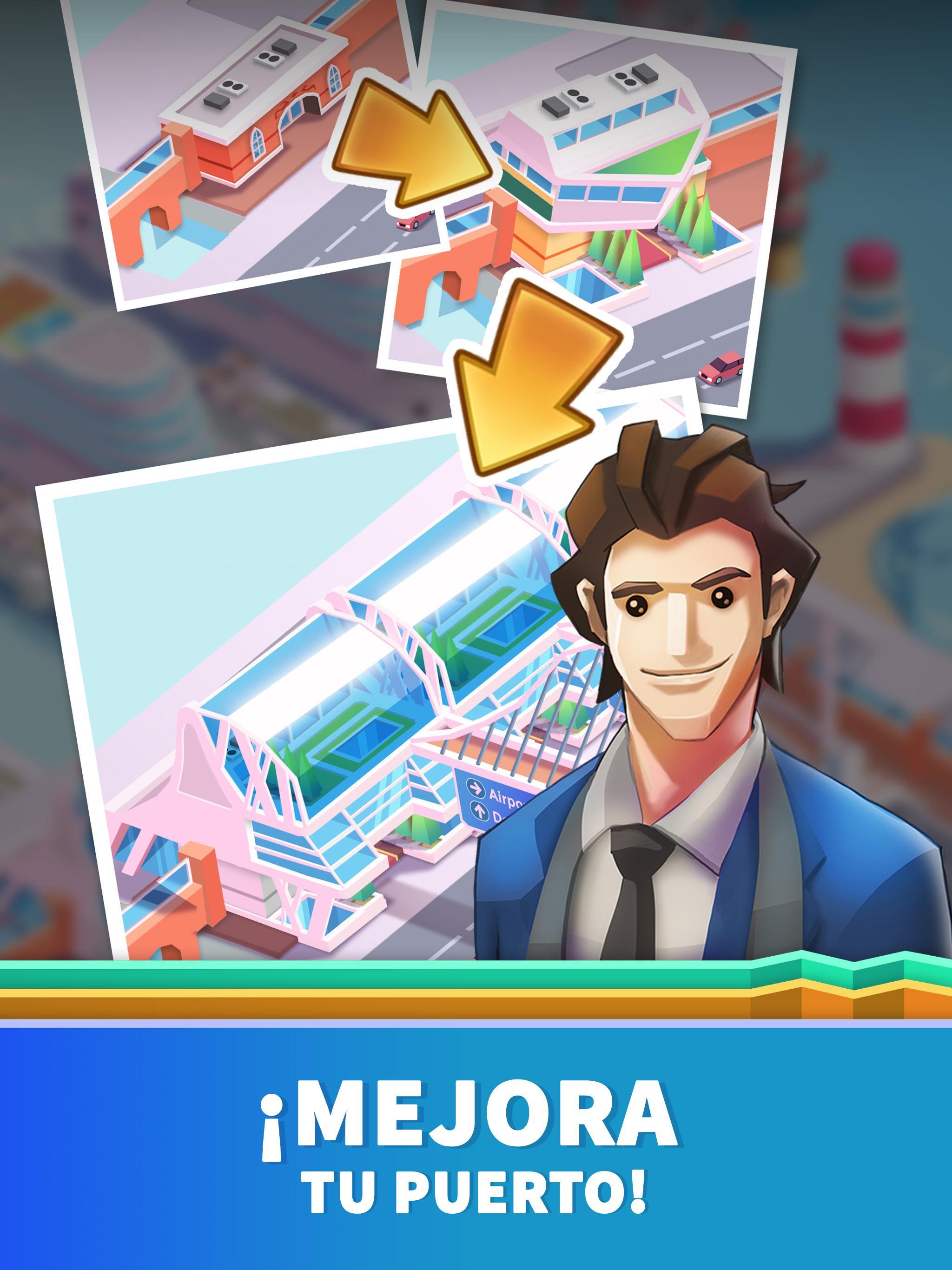 Captura de Pantalla del Juego Idle Harbor Tycoon - Juego de 
