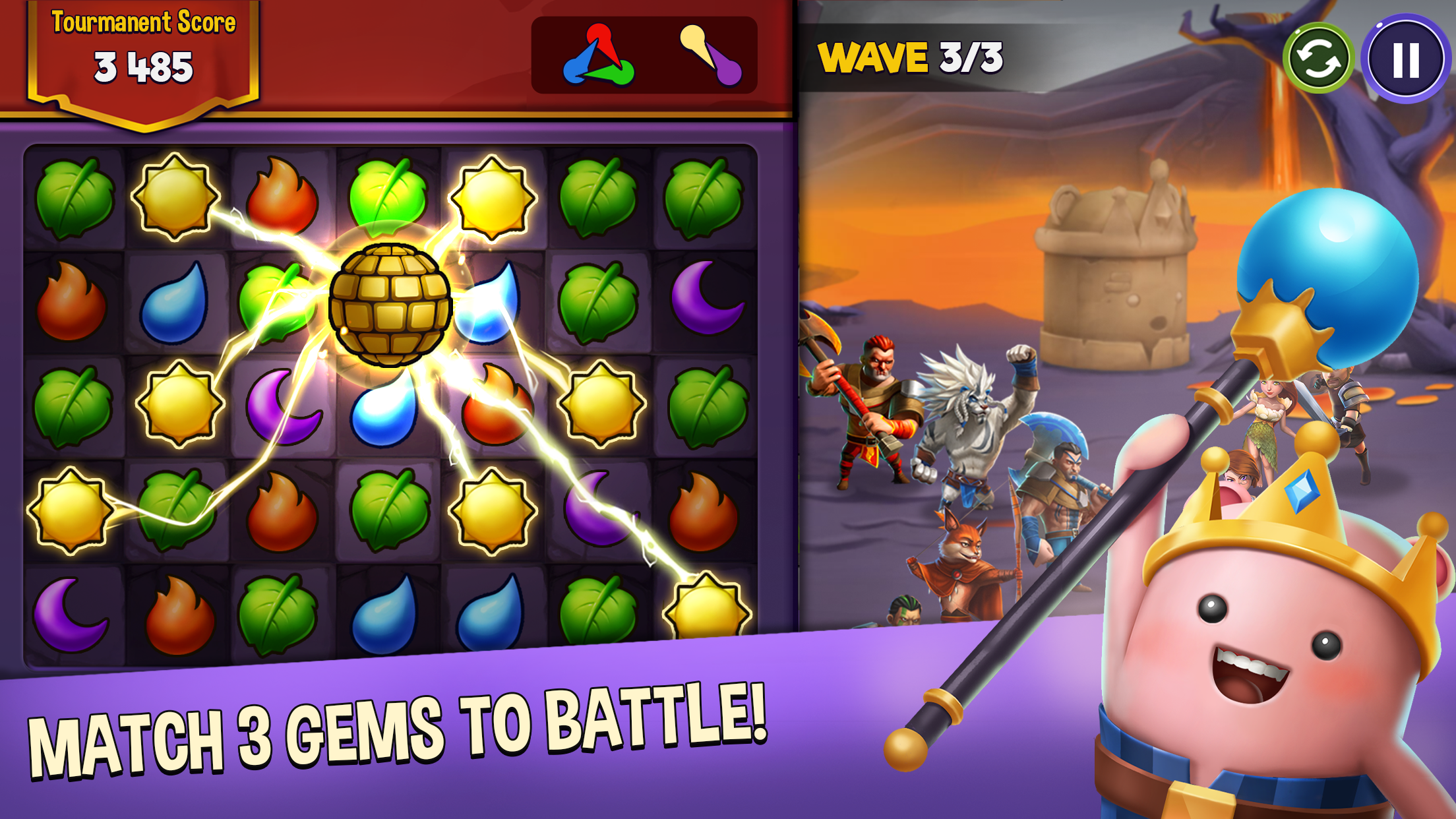 Kingdom Raids - Puzzle Wars Game Screenshot