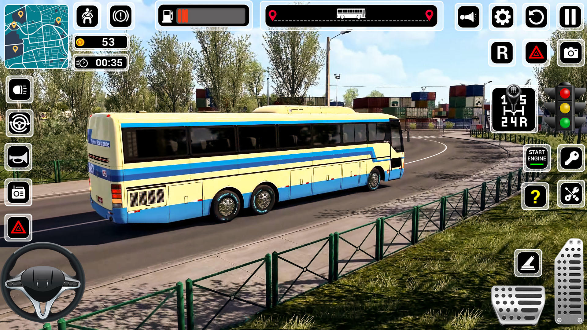 Captura de Tela do Jogo nós jogo de ônibus 3d