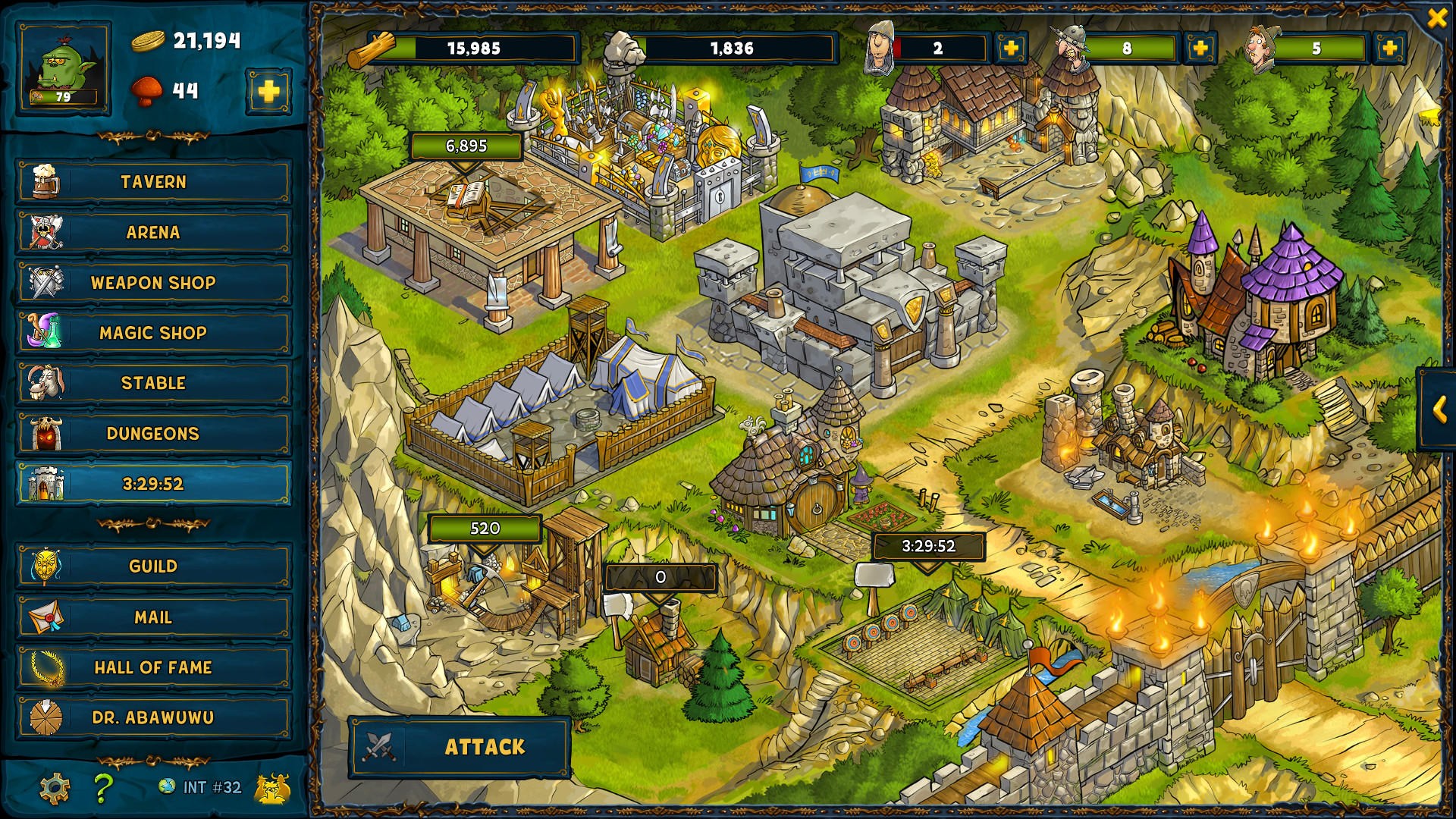 Screenshot of Shakes and Fidget