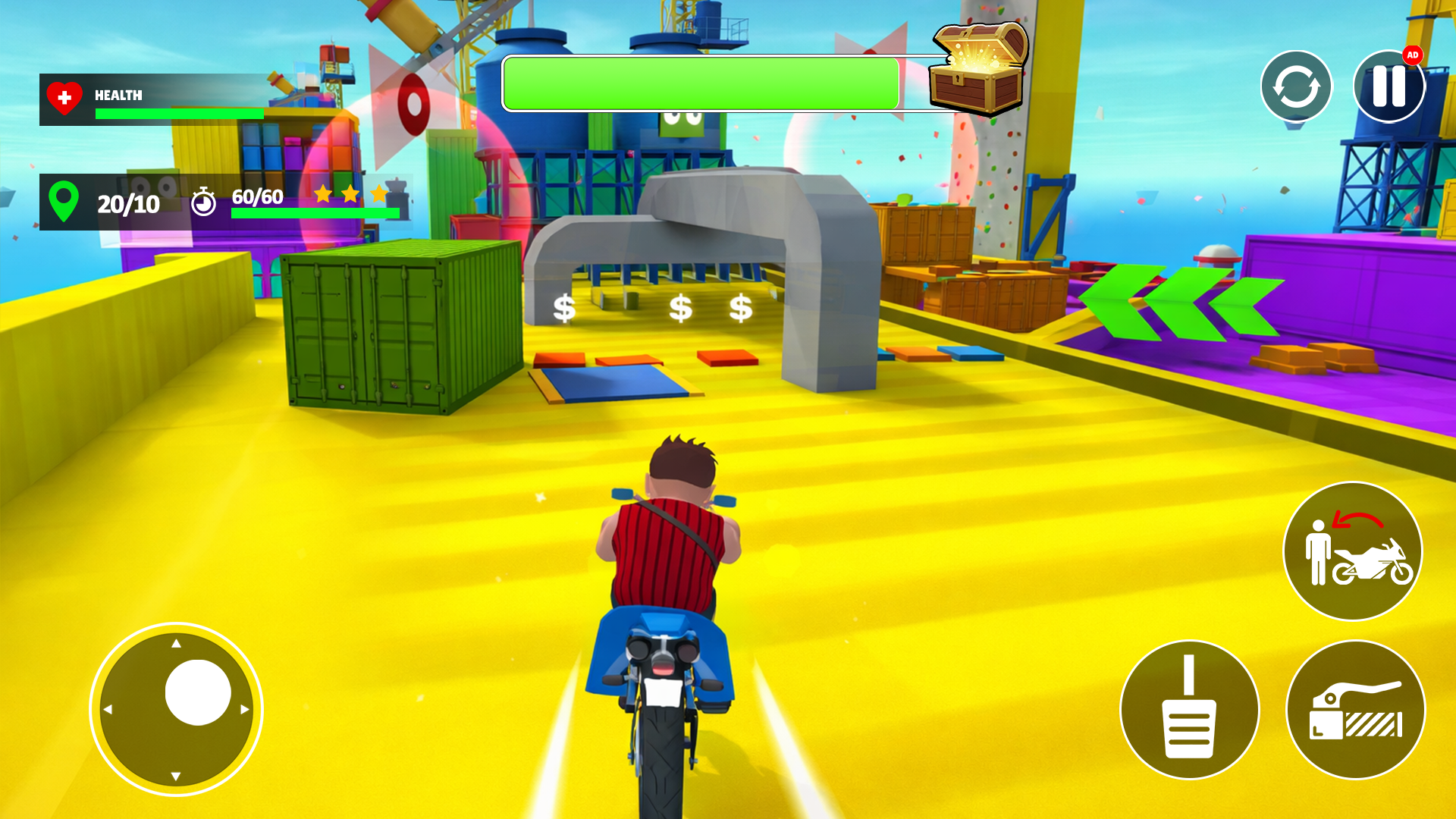Obby Parkour Roof Race Game Screenshot