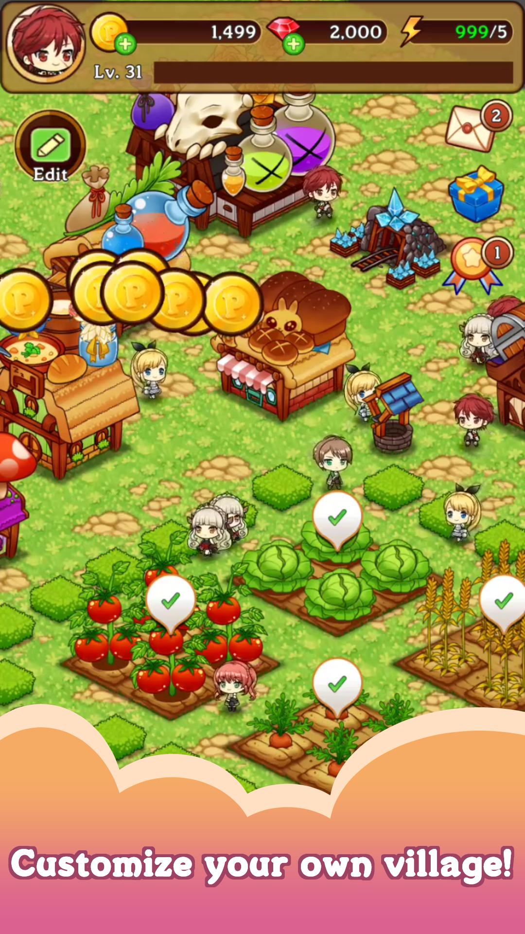 Fantasy Story : 2048 Game Screenshot