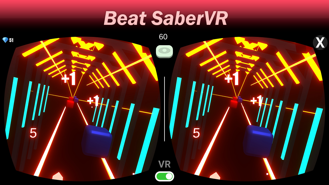 Beat Saber VR - (cardboard) 게임 스크린 샷