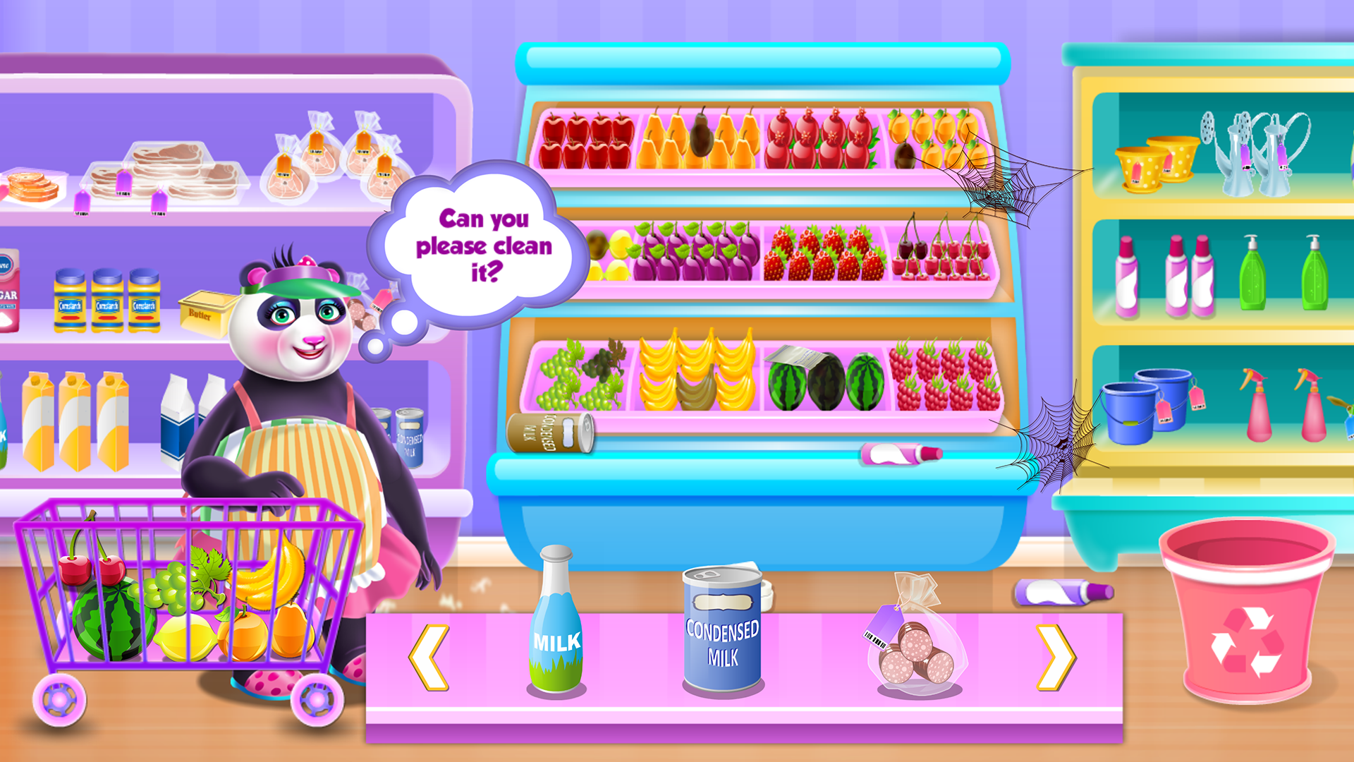 Panda Supermarket Manager Game Screenshot