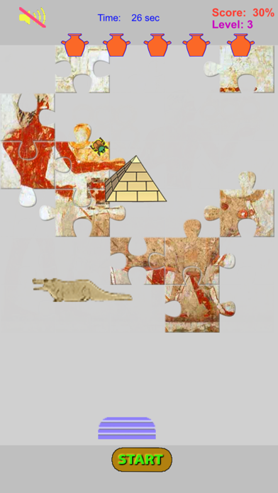 Egypt Art Breakout Puzzle Game Screenshot