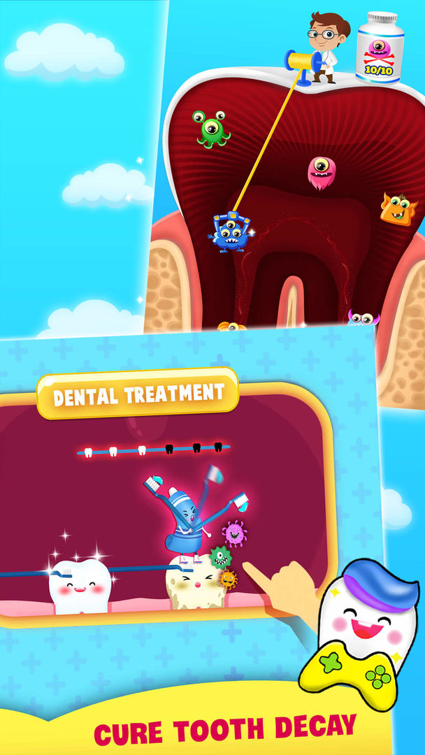아이들을위한 수술 중괄호가있는 미친 치과 의사 게임 게임 스크린 샷
