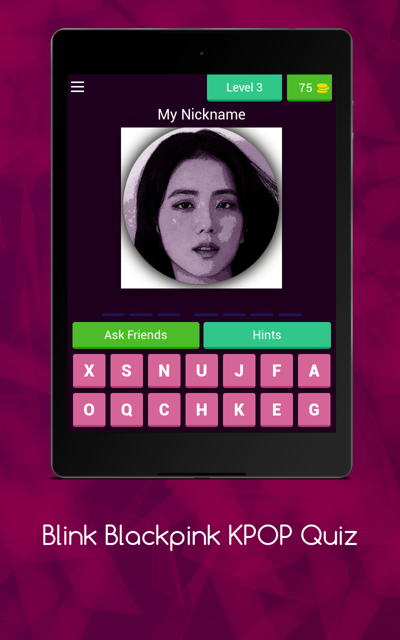 Screenshot of Blink Blackpink KPOP Quiz