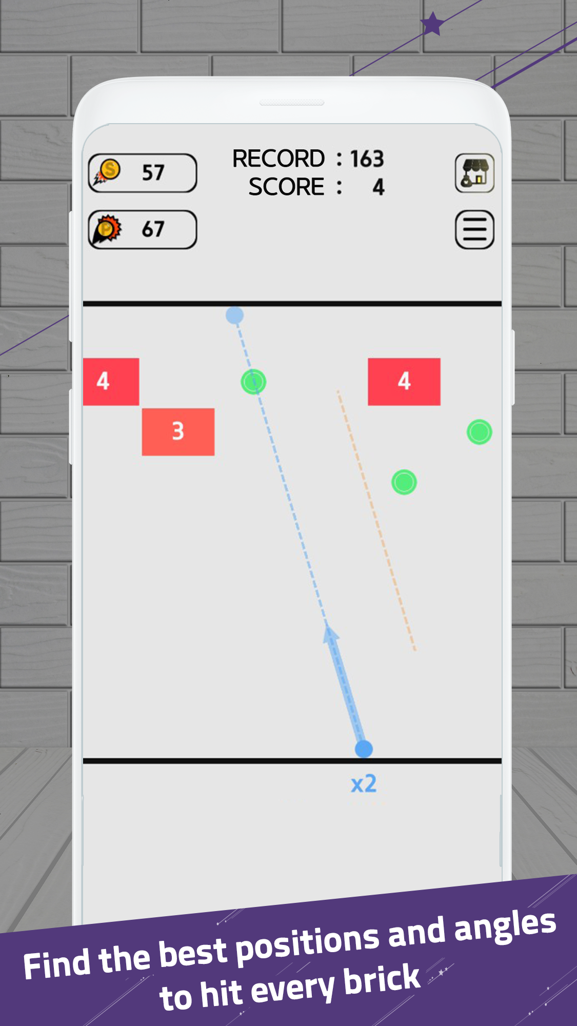 Скриншот игры Swipe Brick Breaker