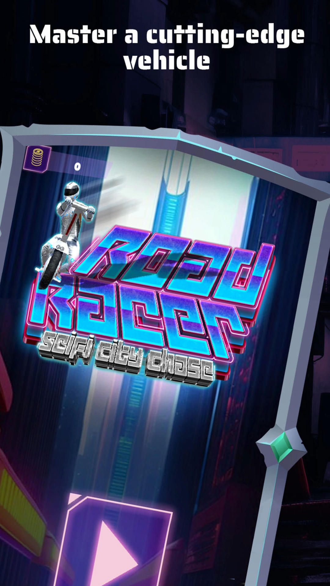 Road racer : scifi city chase Game Screenshot