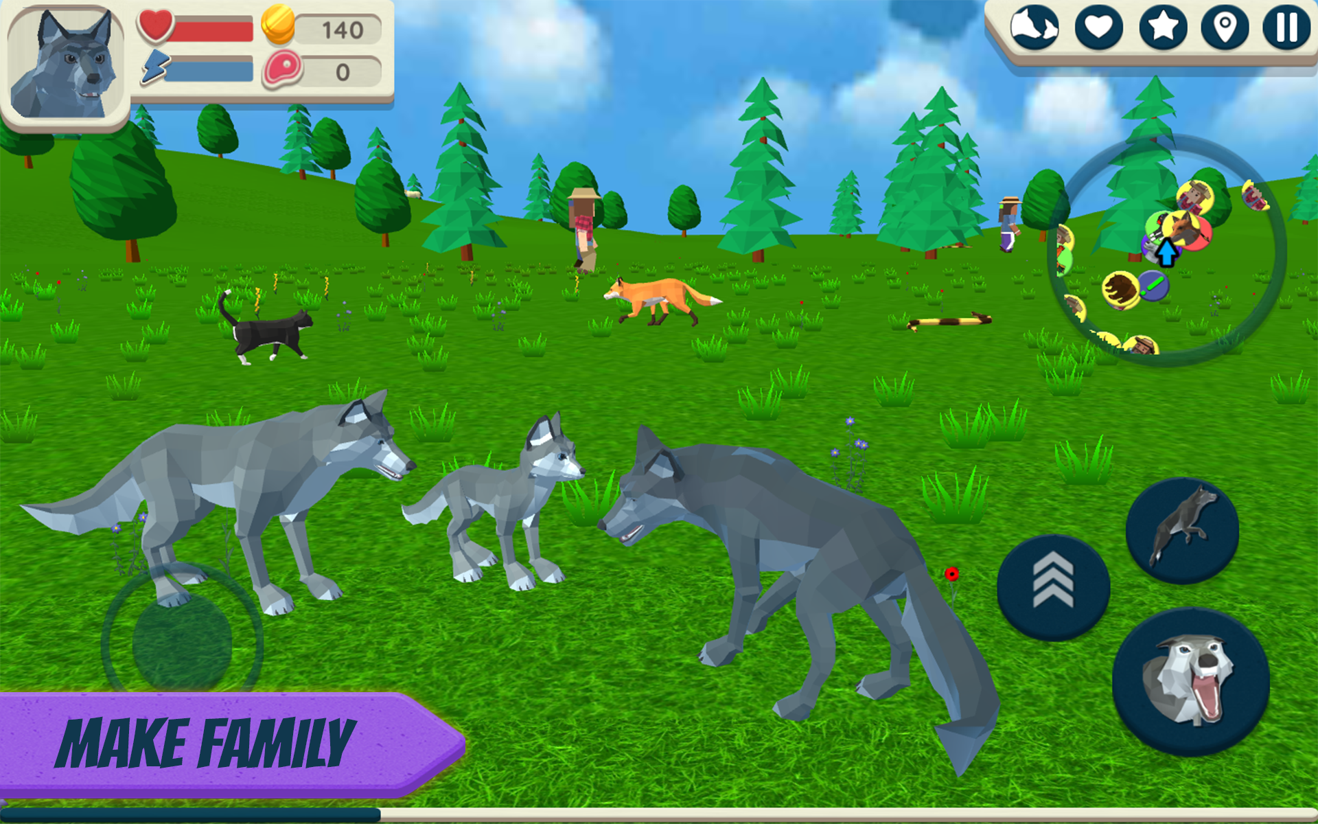Wolf Simulator: Wild Animals 3 Game Screenshot