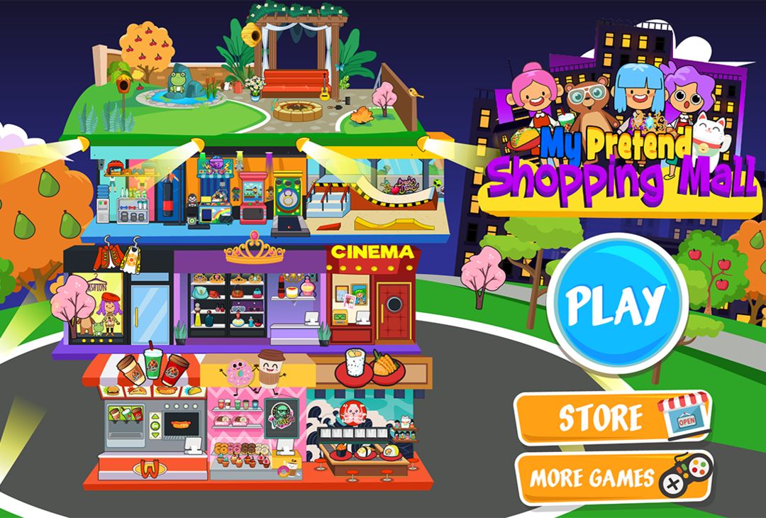 My Pretend Mall - Kids Shopping Center Town Games 게임 스크린 샷