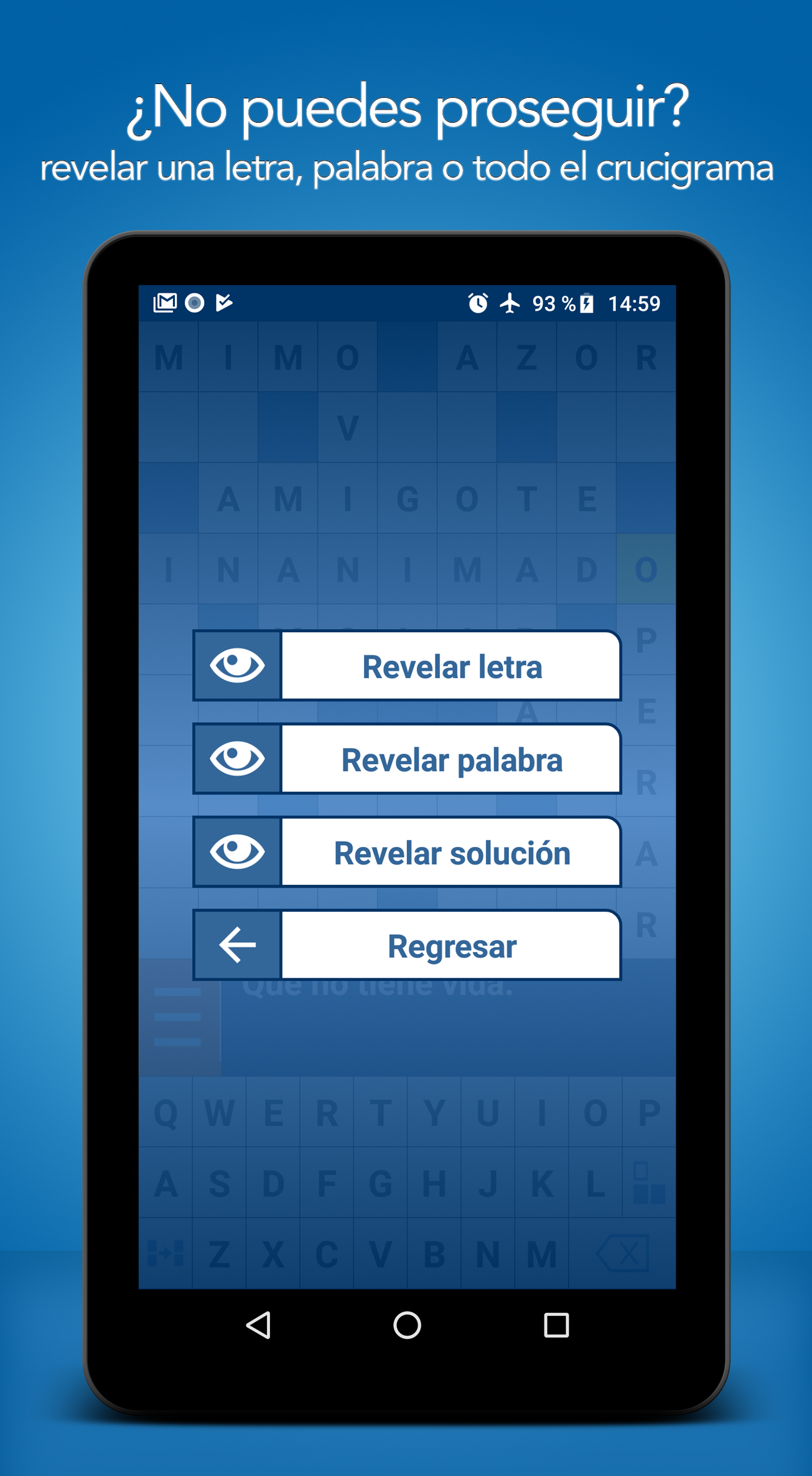 Captura de Pantalla del Juego Crucigramas En Español