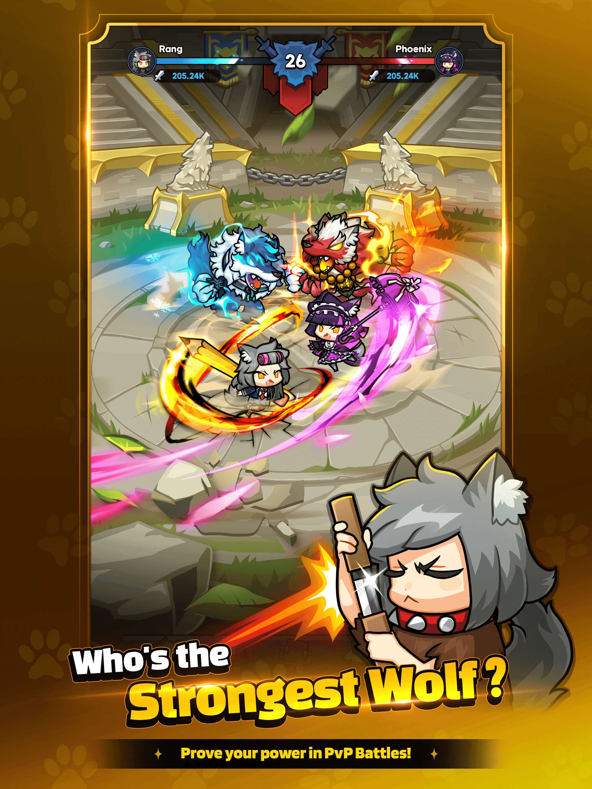 Go Go Wolf! - Idle RPG Game Screenshot