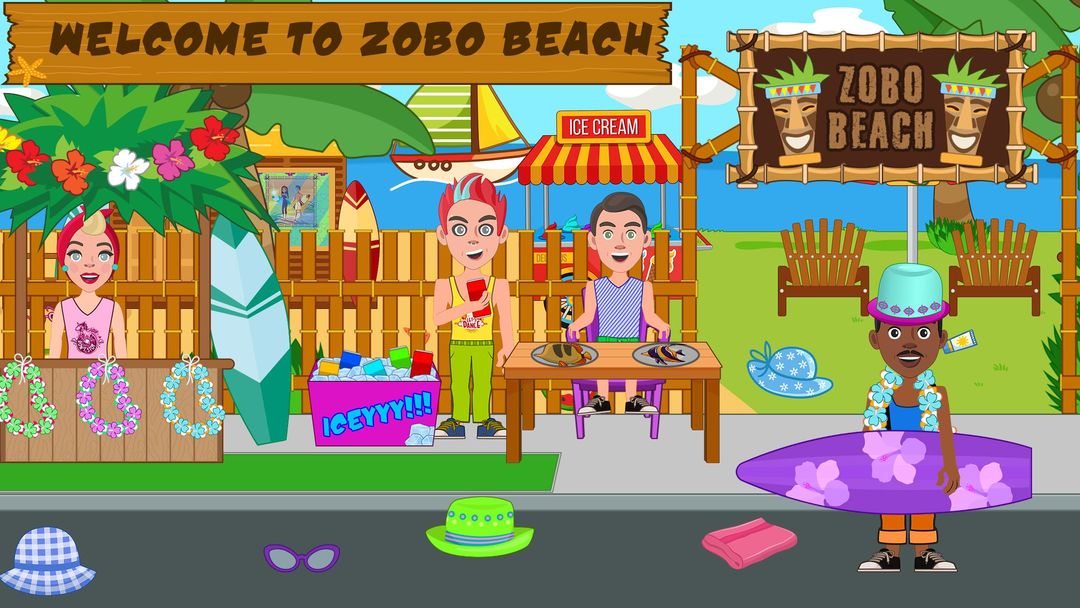 假裝玩沙灘生活：有趣的小鎮野餐遊戲遊戲截圖