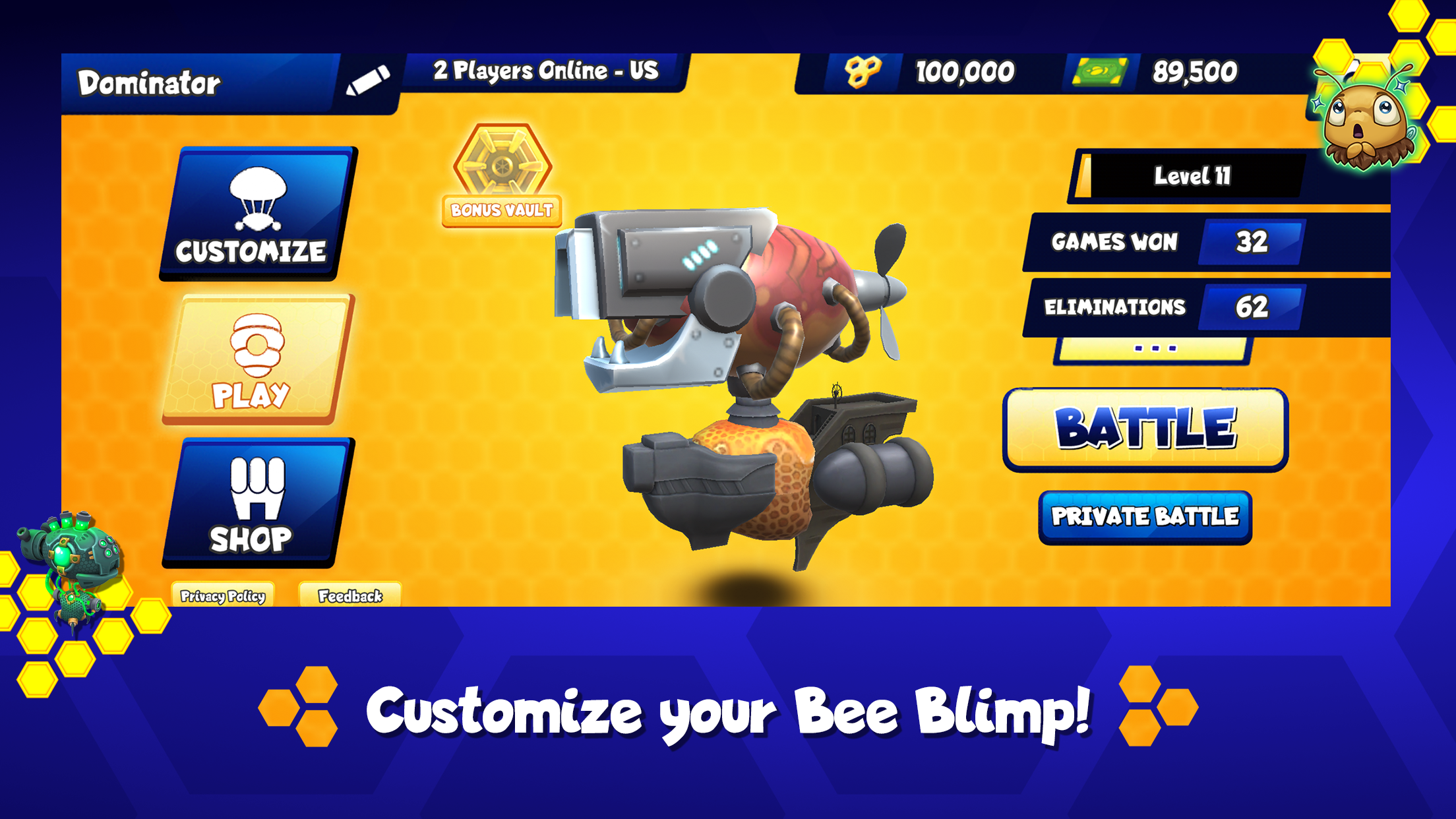 Screenshot of Battle Bees Royale