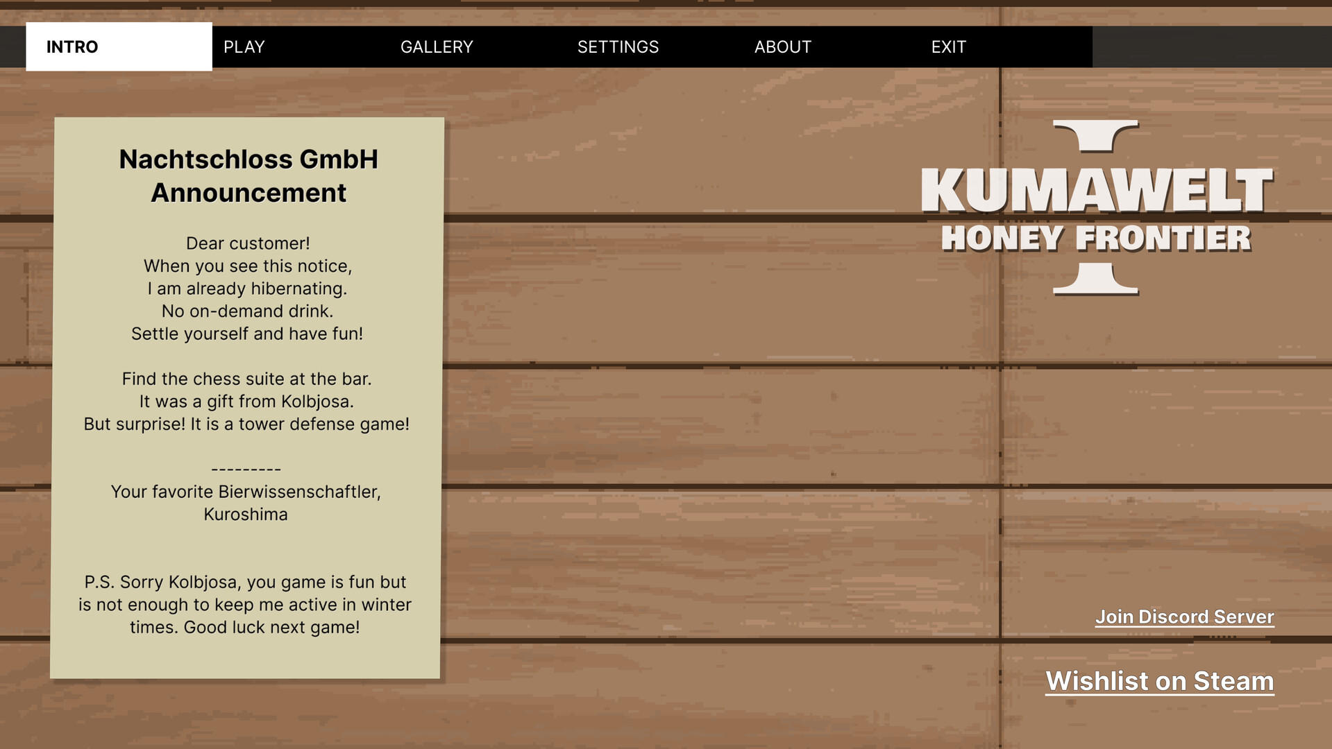 KumaWelt 1: Honey Frontier screenshot game