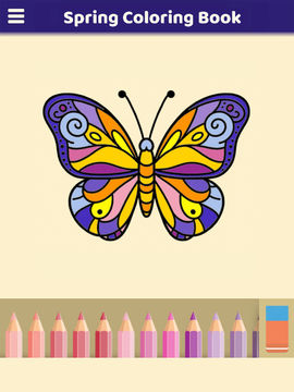 Spring Coloring Book Game Screenshot