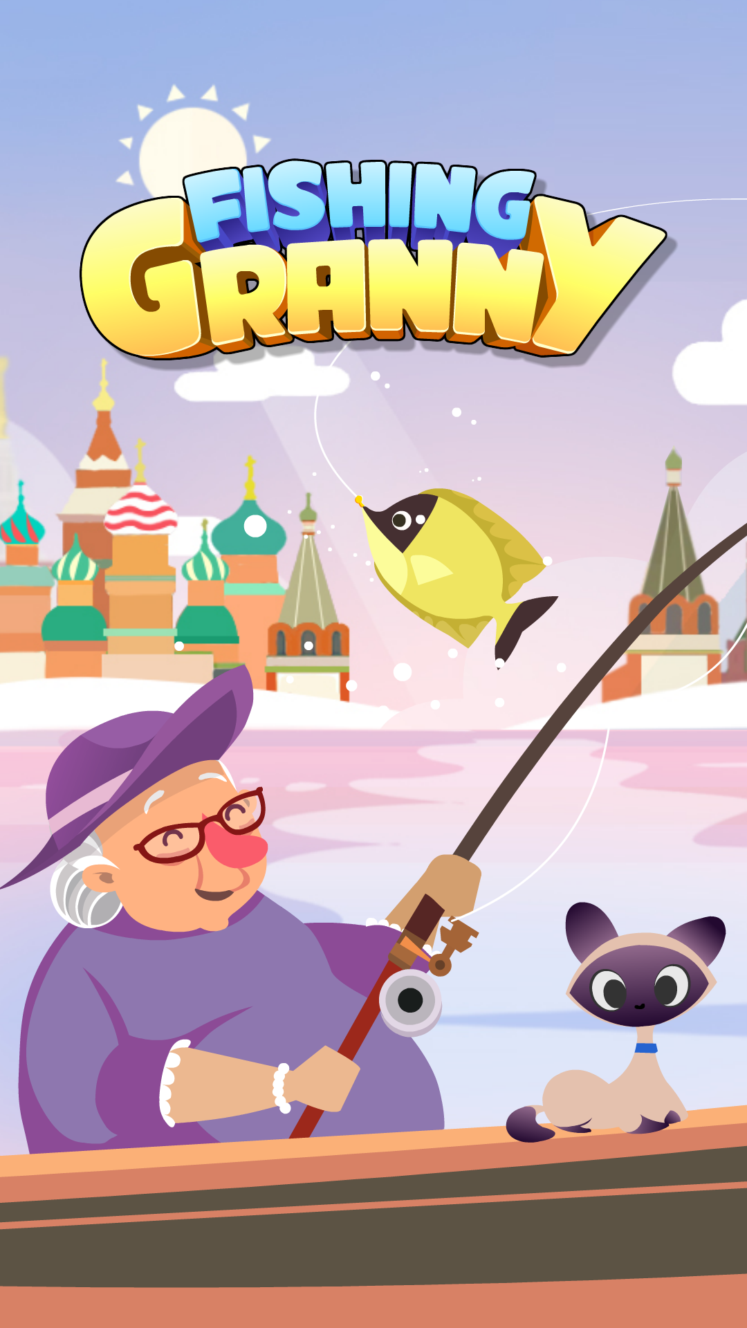 Screenshot 1 of Fishing Granny - เกมตกปลาที่ตลกและน่าทึ่ง 1.00.03
