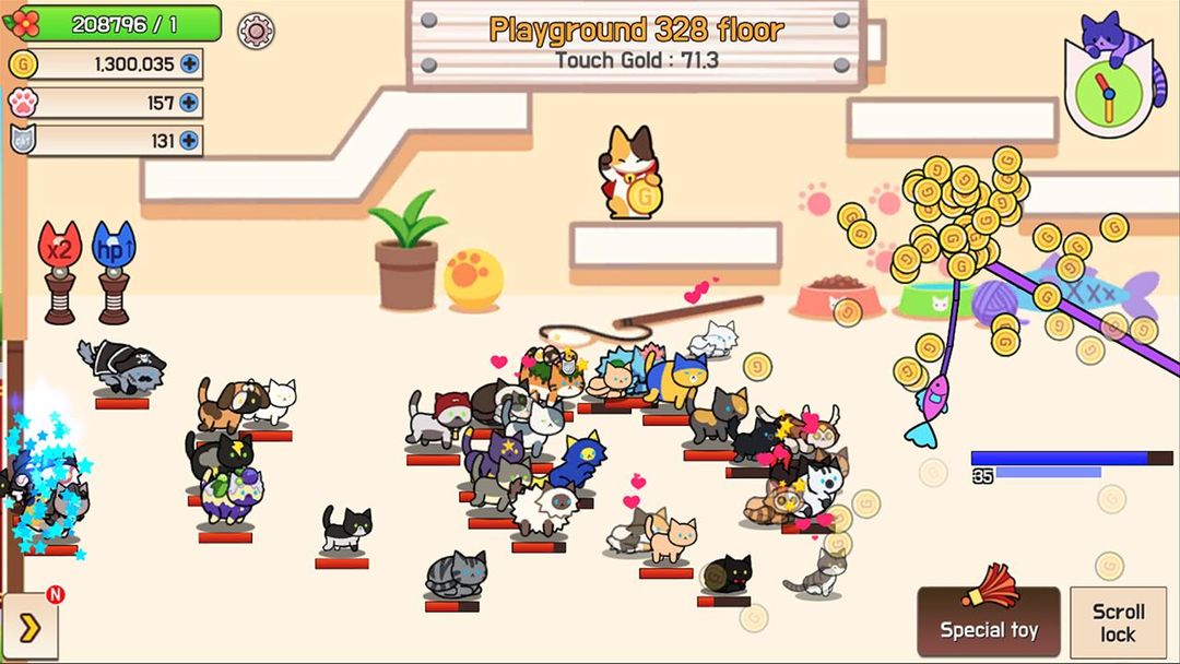 Screenshot of Cat town (Tap RPG)