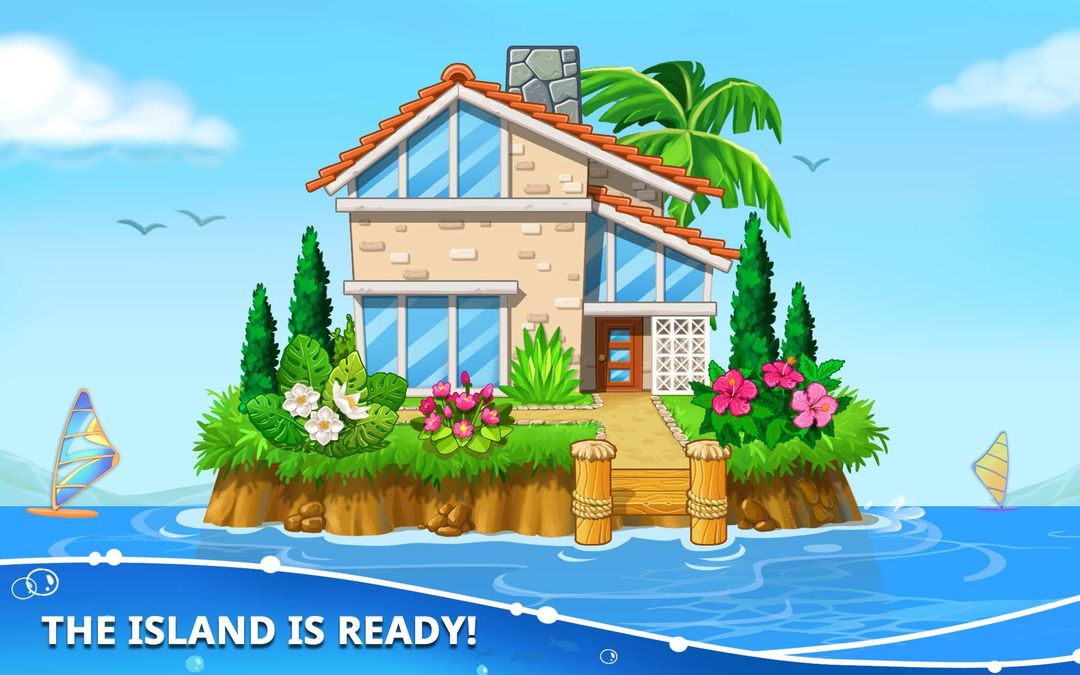 집과 섬을 건설하십시오! 아이들을위한 게임 제작. 게임 스크린 샷