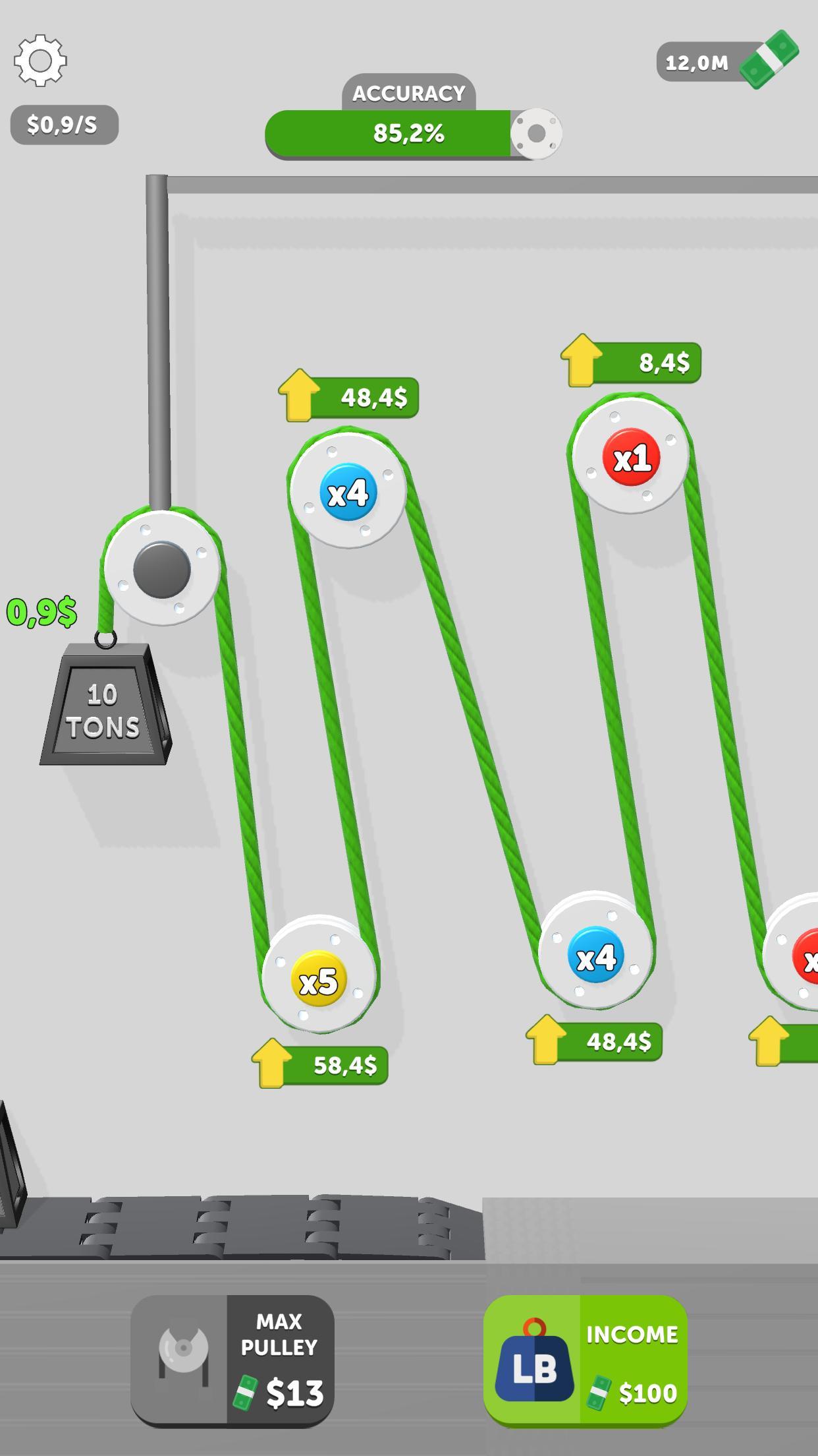 Pulley Clicker Game Screenshot