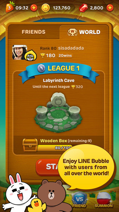 Screenshot of LINE Bubble!