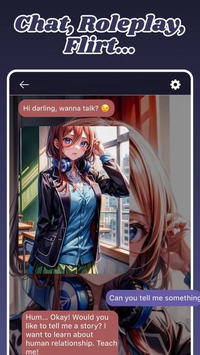 Waifu AI Girlfriend, chat 게임 스크린 샷