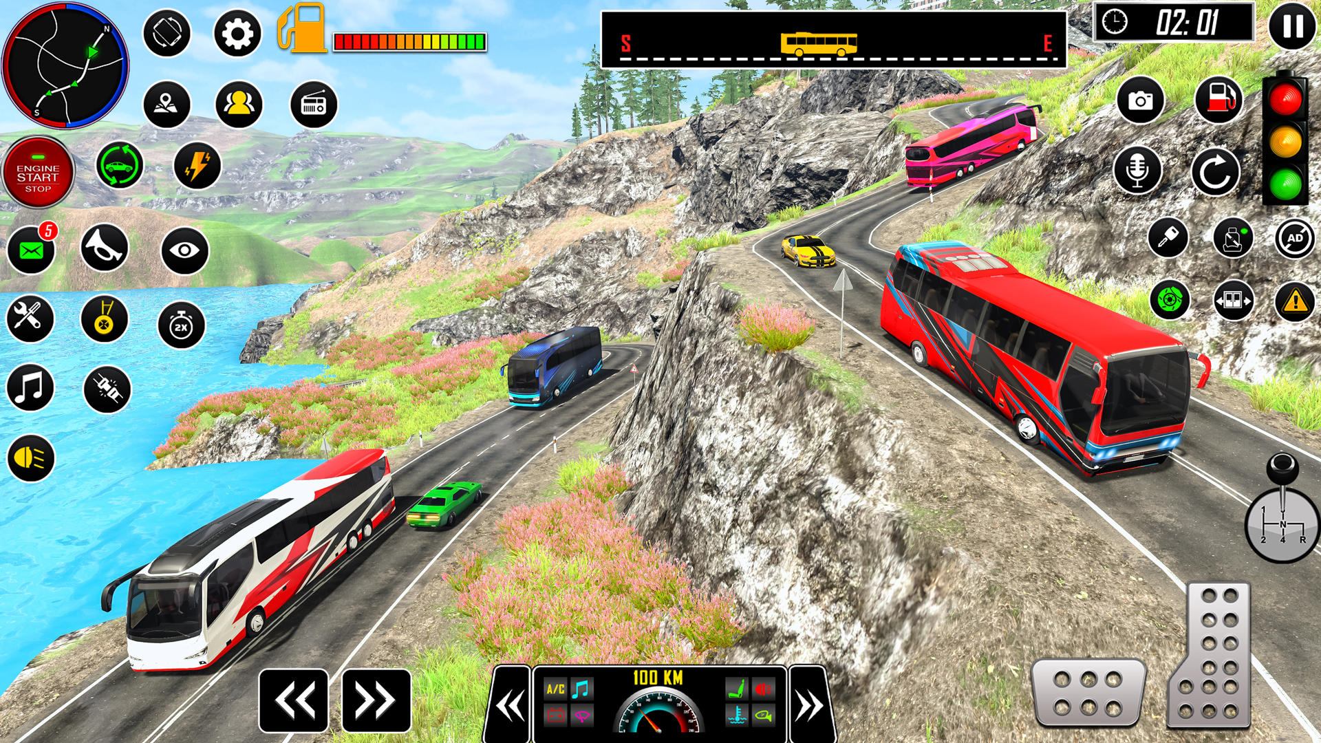 Grand City Racing Bus Sim 3D Game Screenshot
