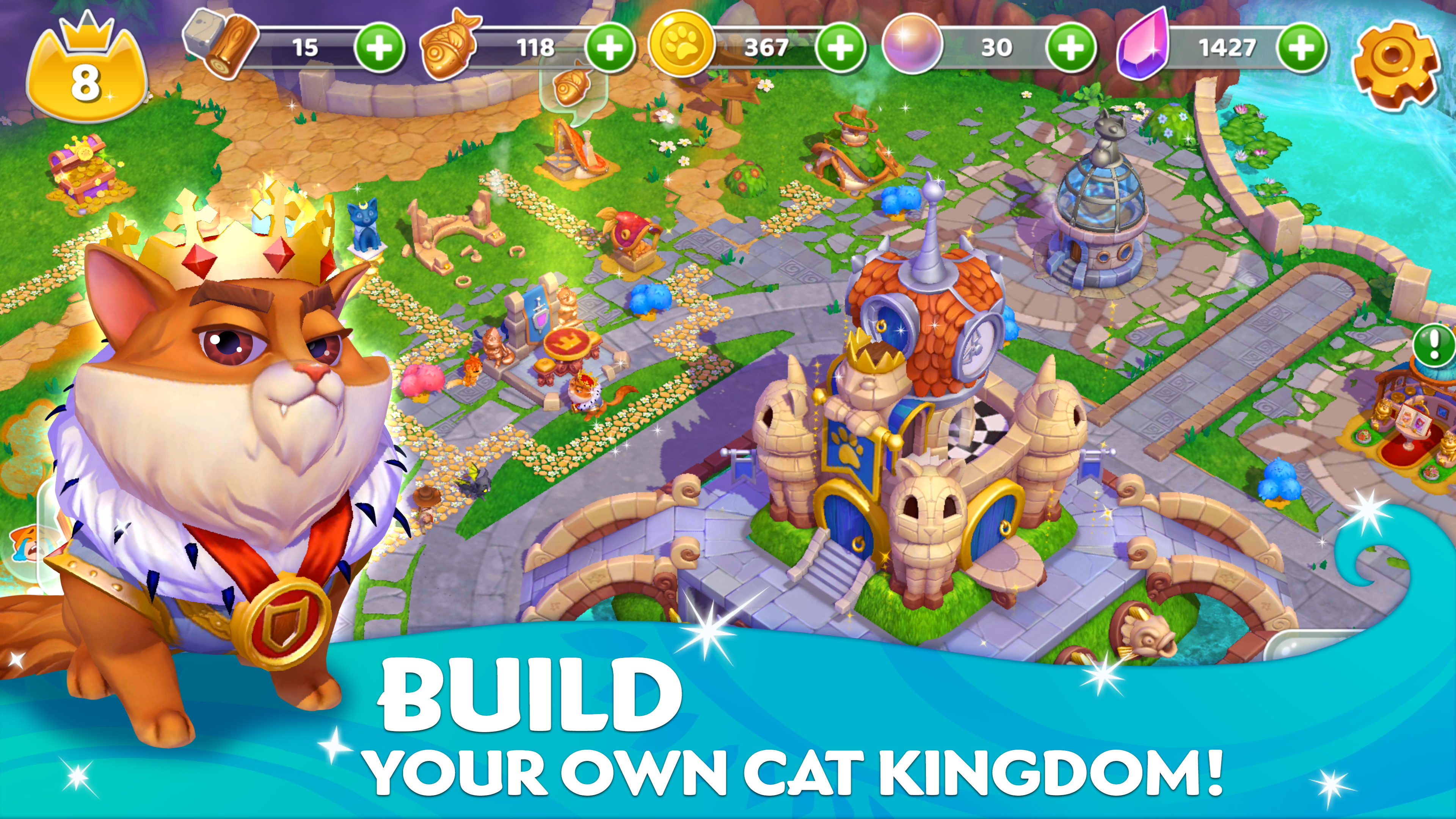 Screenshot 1 of Kucing & Sihir: Kerajaan Impian 1.5.93313