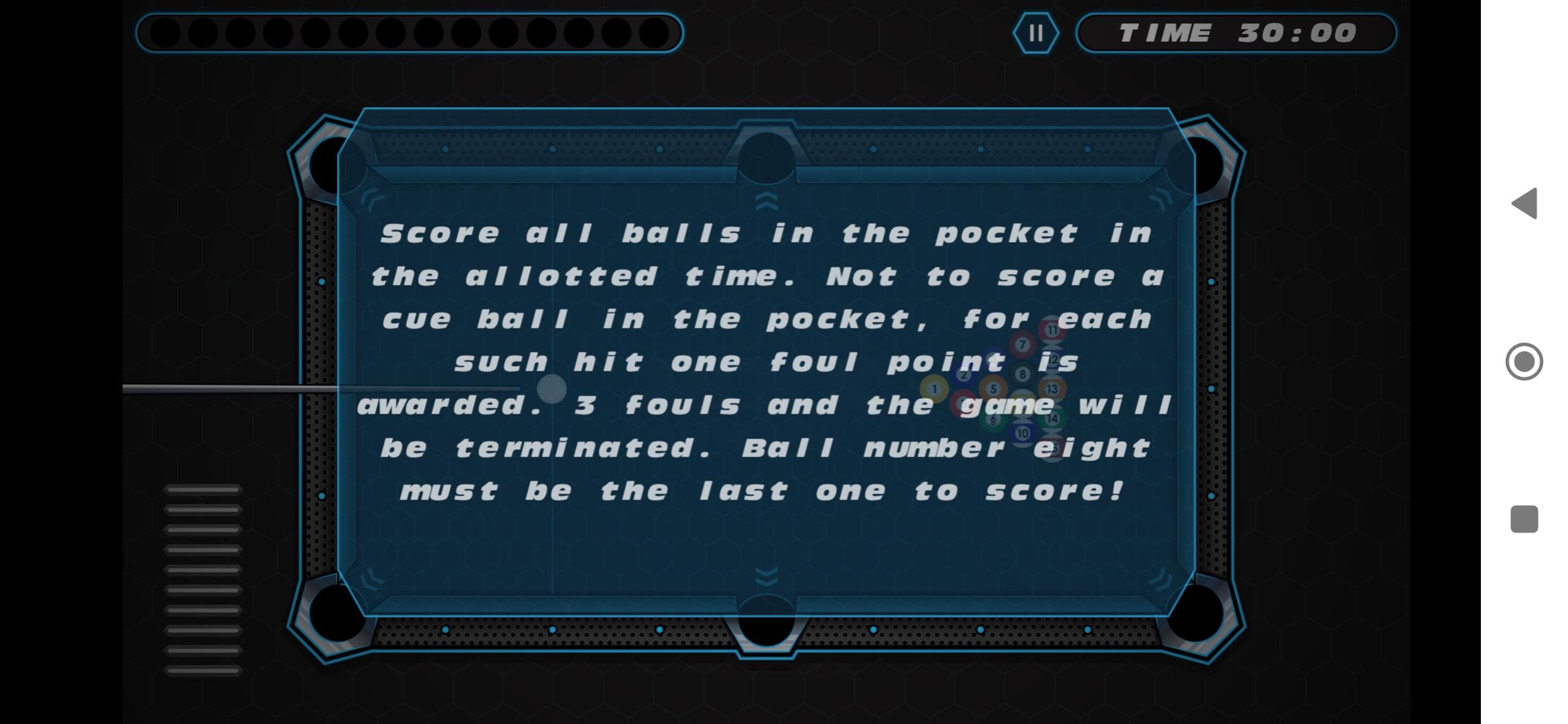 Screenshot of 8Balls Pool Game