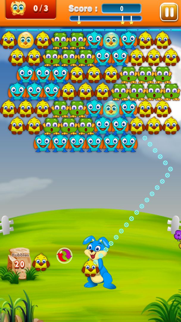 Screenshot of Wacky Birds Bubble Shooter