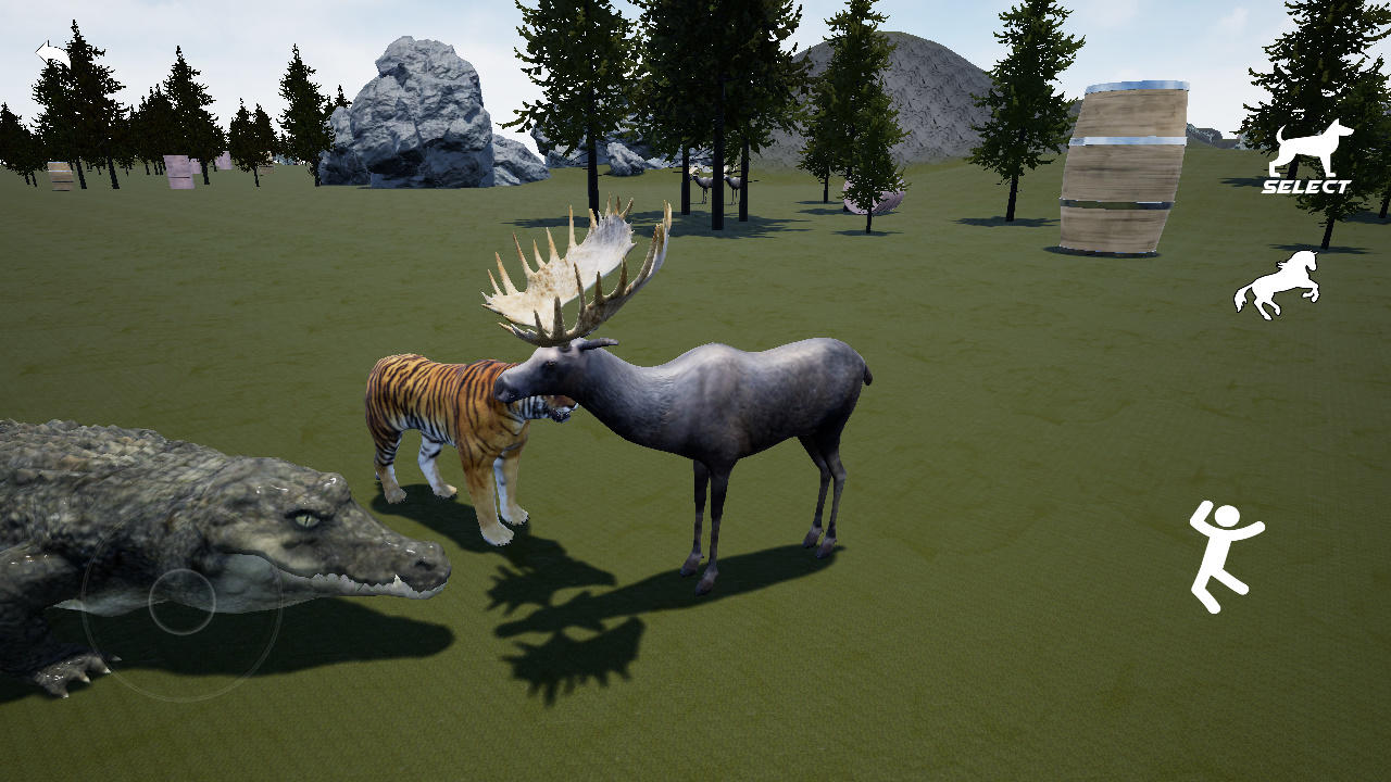 Moose Simulator 3D 게임 스크린샷