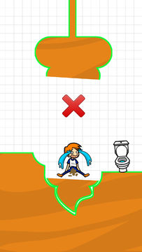 Slice Bridges: Rush To Toilet Game Screenshot