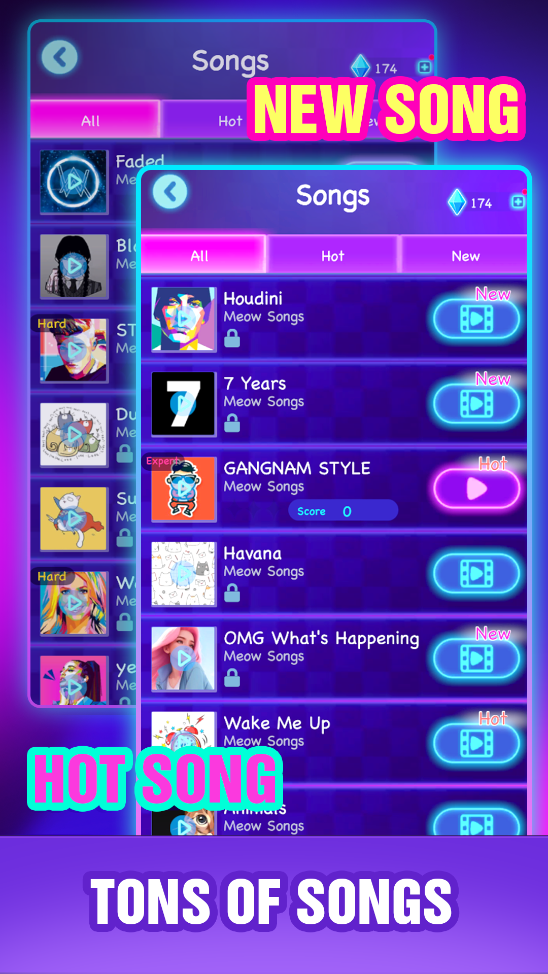 Cat Hop - Dancing Music Games Game Screenshot