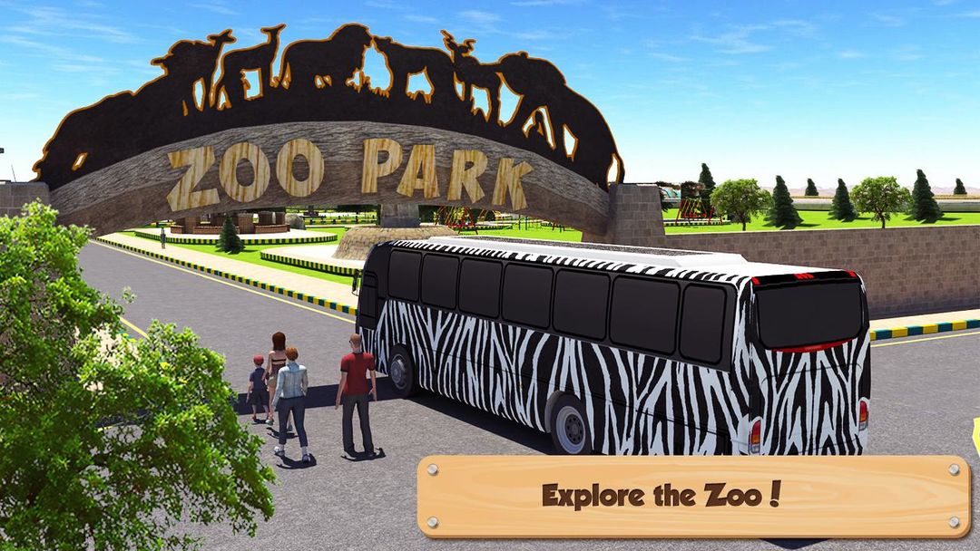 School Bus: Zoo Driving 게임 스크린 샷
