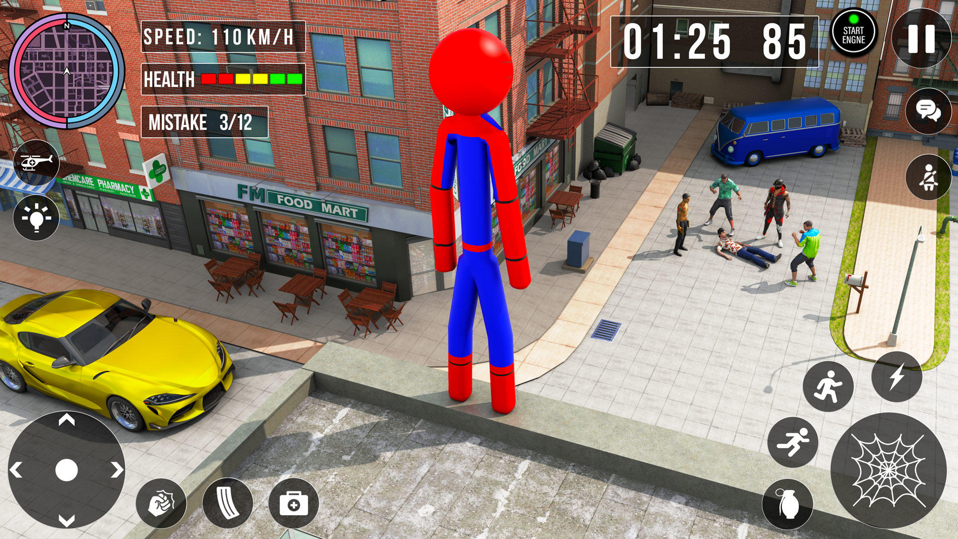 Cuplikan Layar Game Spider SuperHero Man Games