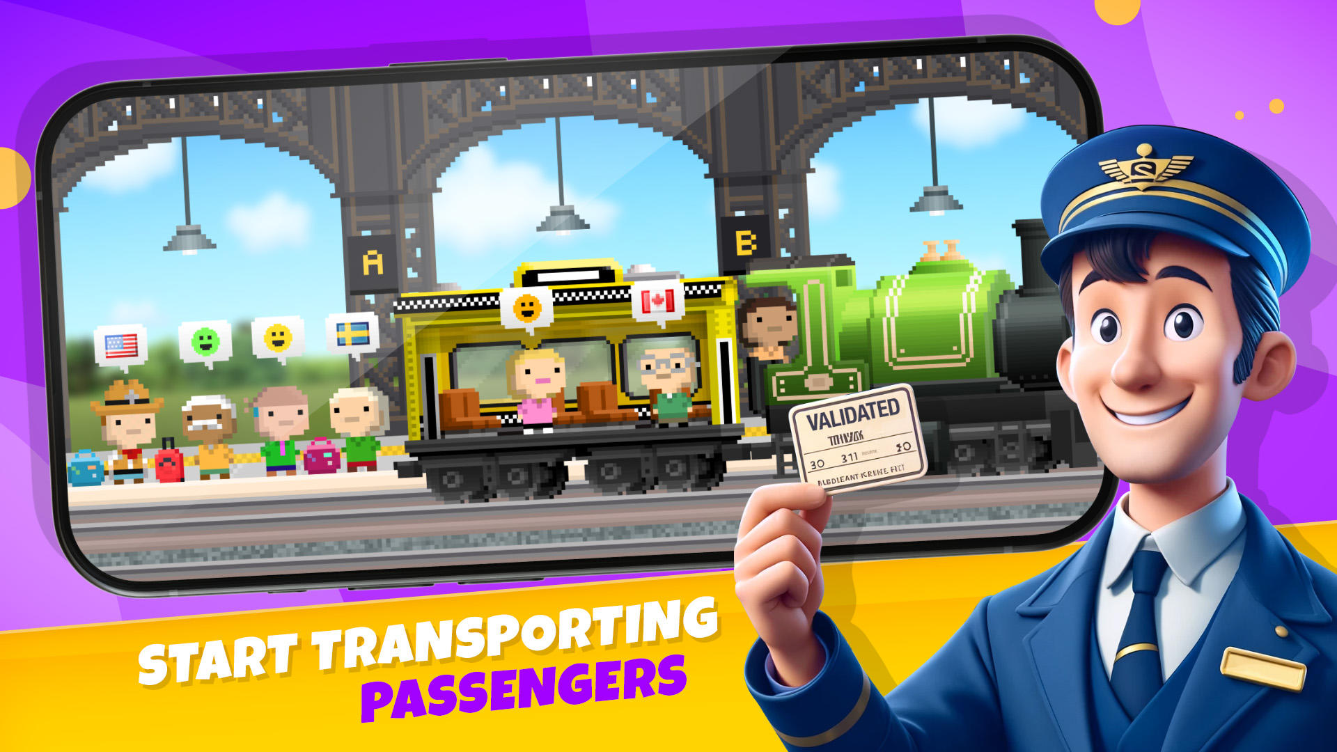 Pocket Trains: Railroad Tycoon 게임 스크린샷