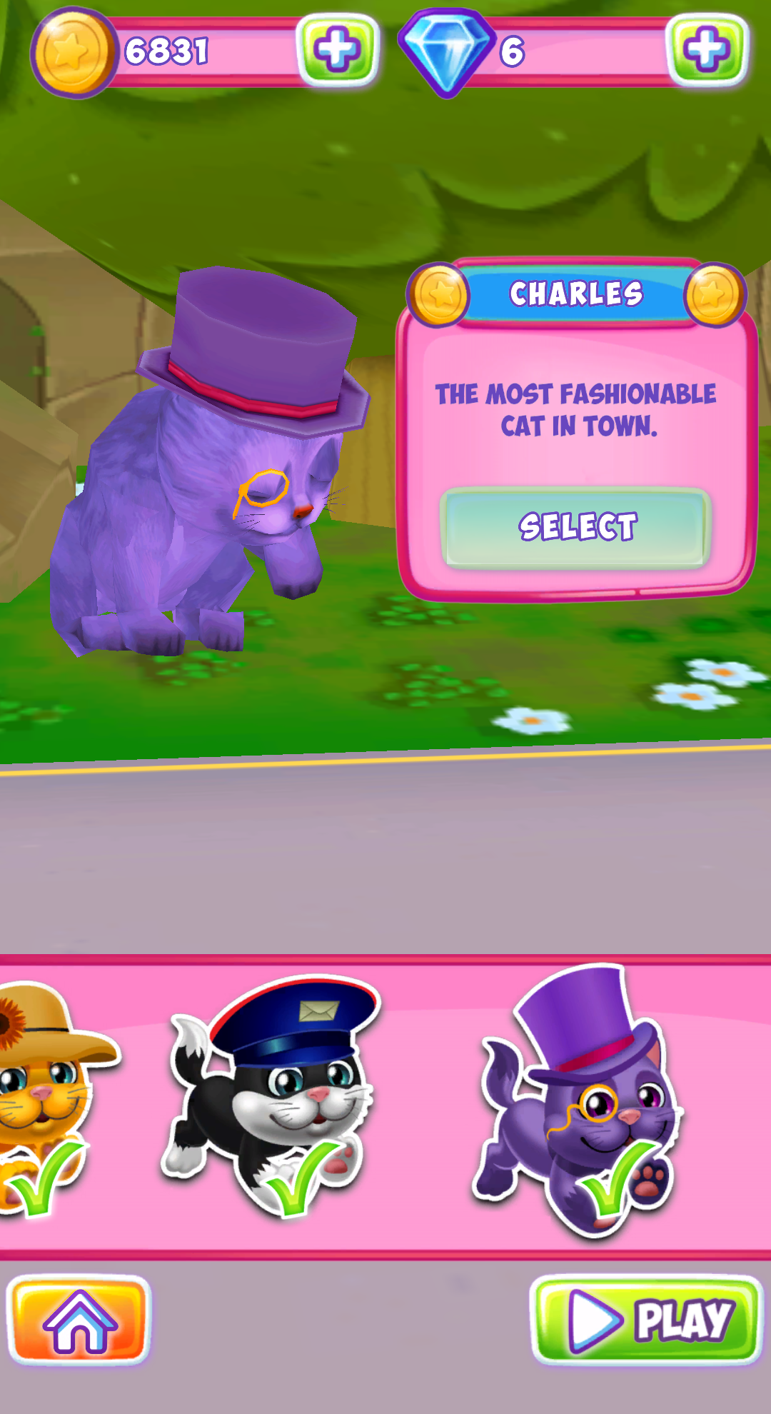 Talking Cat Run - Talking Kitty Kitten Game Screenshot