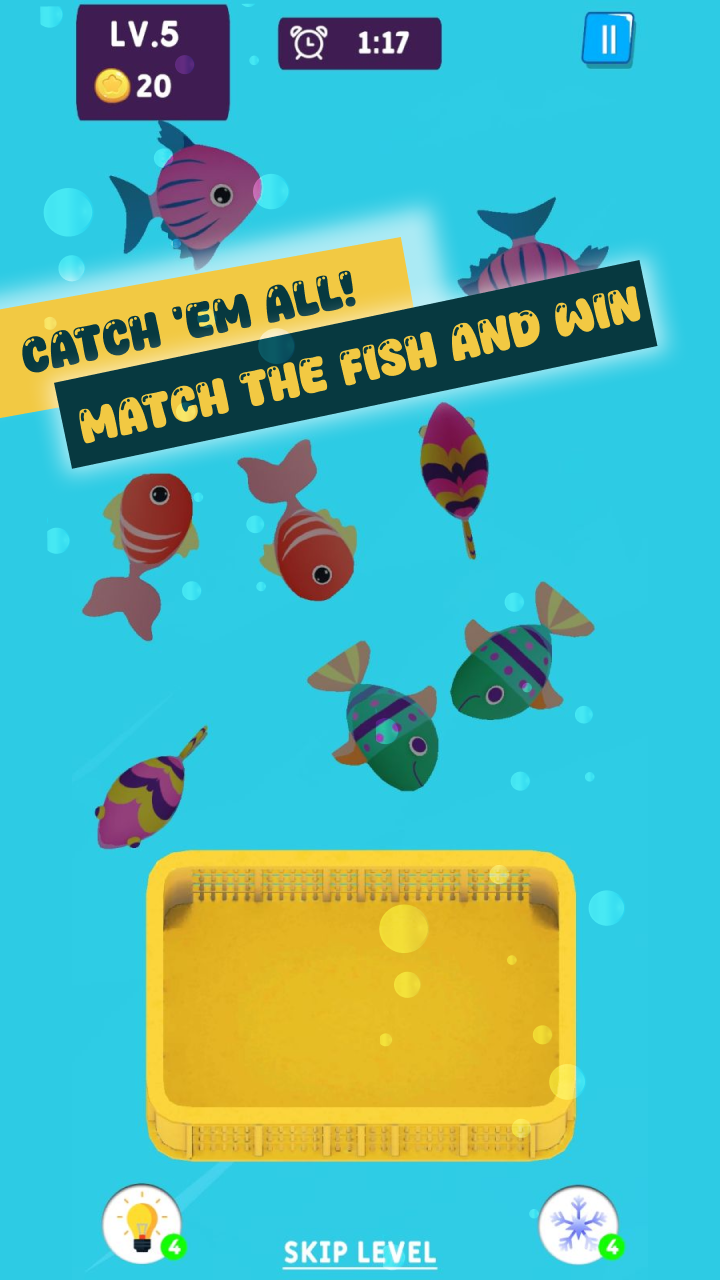 Fish Sort & Match 3D Game Screenshot