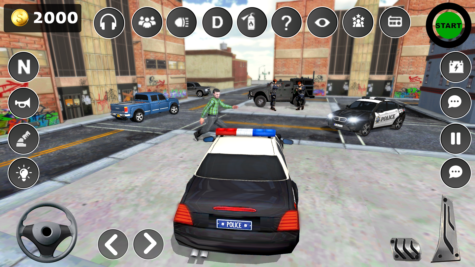 US Police Car: Car Gangster 3D Game Screenshot