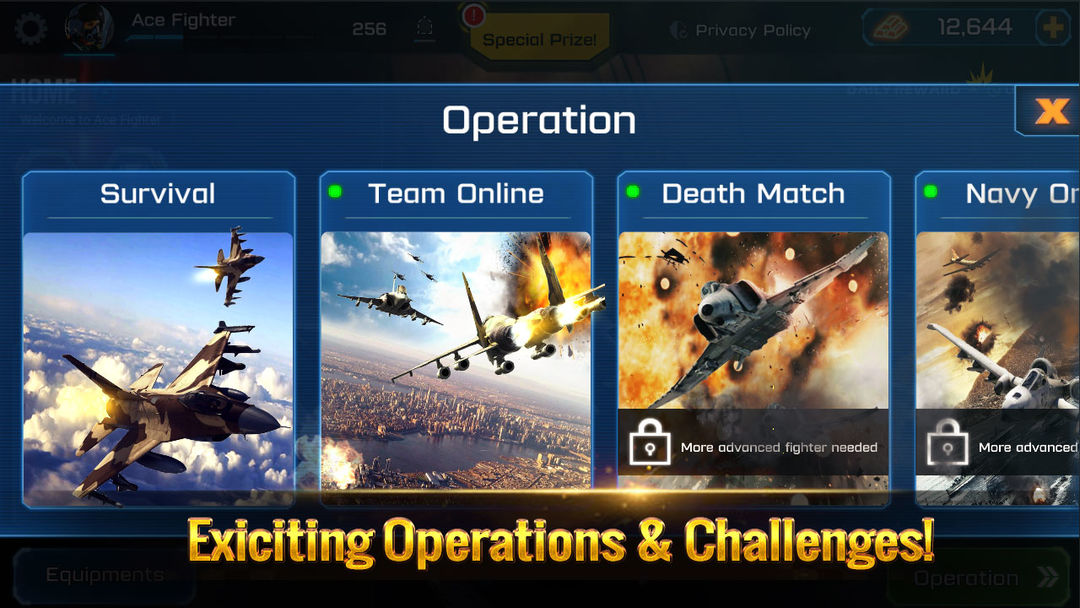 Ace Fighter: Modern Air Combat Jet Warplanes ภาพหน้าจอเกม