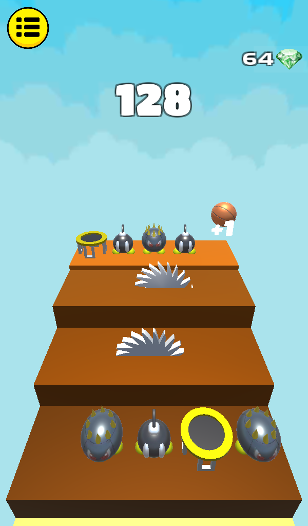 3D Dunk Stairs - Trampoline Hoop Basket Ball Game Screenshot