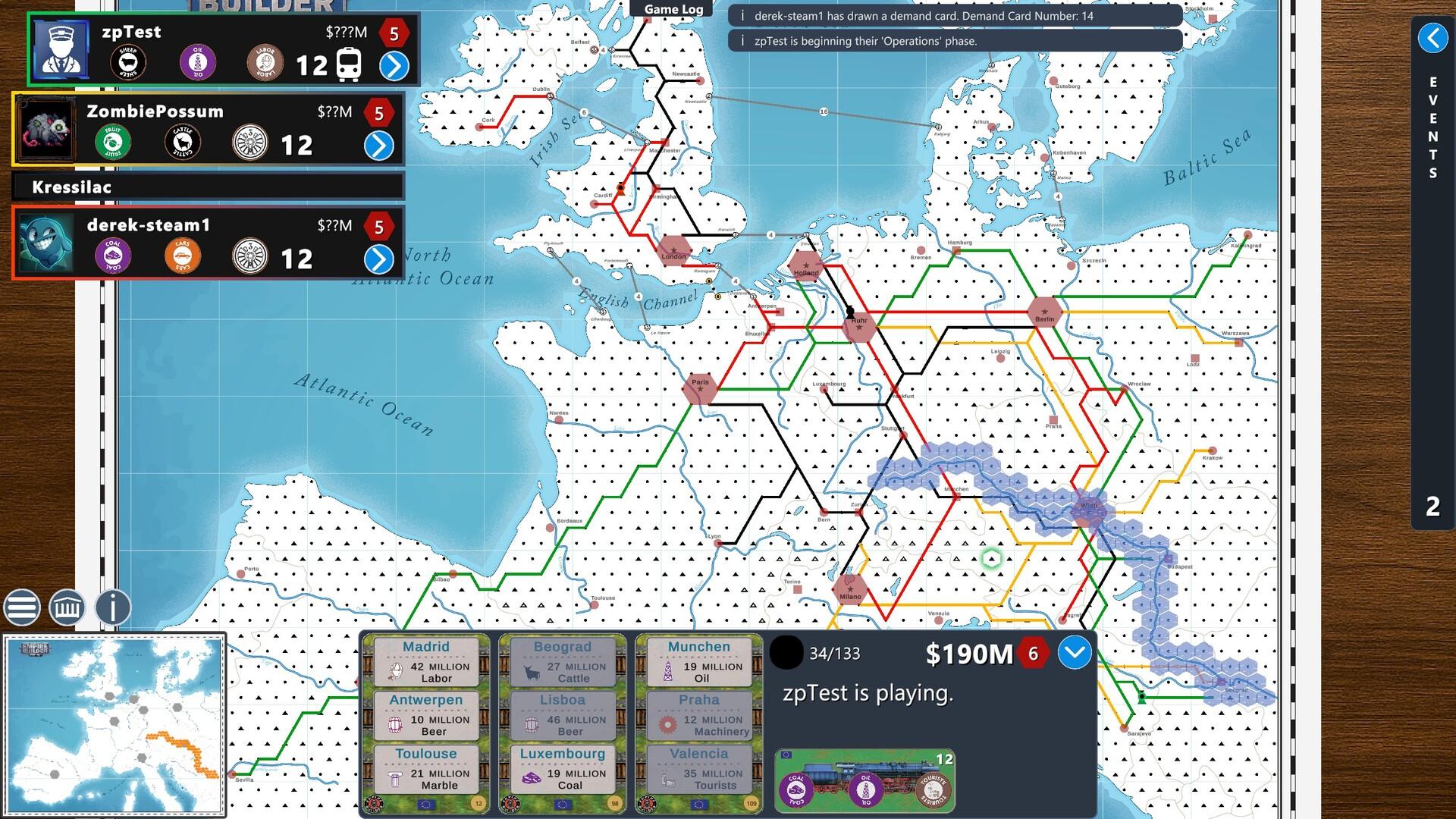 Empire Builder - Europe Game Screenshot
