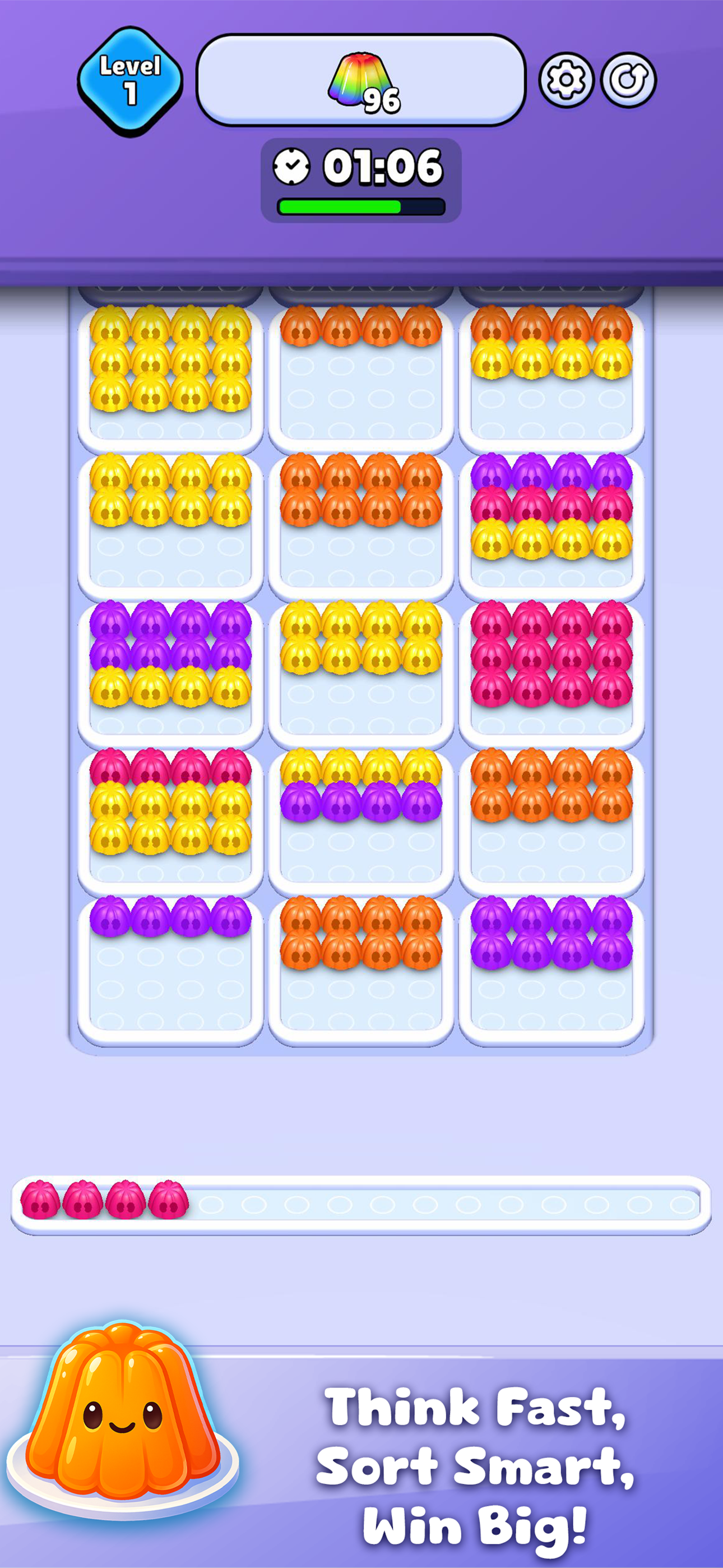 Sort Jellies Game Screenshot