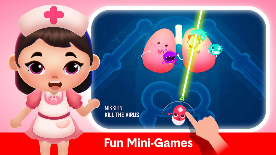 행복한 병원 - 어린이를 위한 의사놀이 게임 스크린 샷