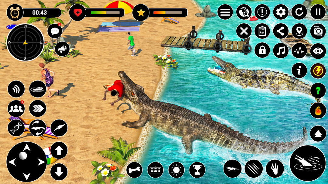 Animal Crocodile Attack Sim遊戲截圖