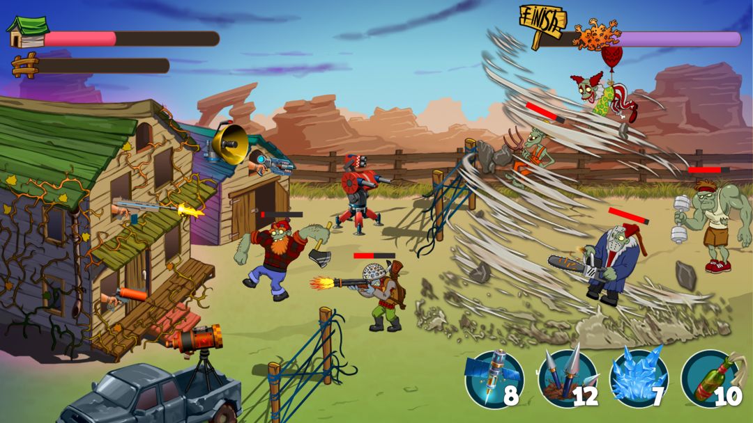 Base defense versus Zombies screenshot game